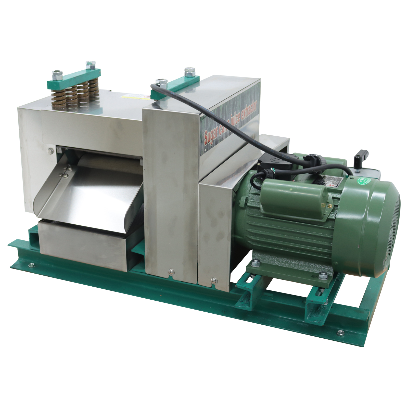 Industrial 3 Rollers Electric Sugarcane Juicer Stainless Steel Sugar Cane Press Juice Machine 220V 3500W