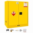 thumbnail image 1 of Industrial 30 Gallon Flammable Storage Cabinet, Fire and Explosion-Proof, Double-Layered Steel, Safety Cabinet, Yellow, 1 of 7