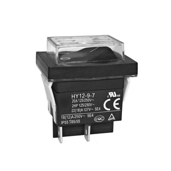 Industrial 4 Pin Push Button Switches With Waterproof Cover Heavy Duty 4 Pin Button Switches for Electrical Appliances
