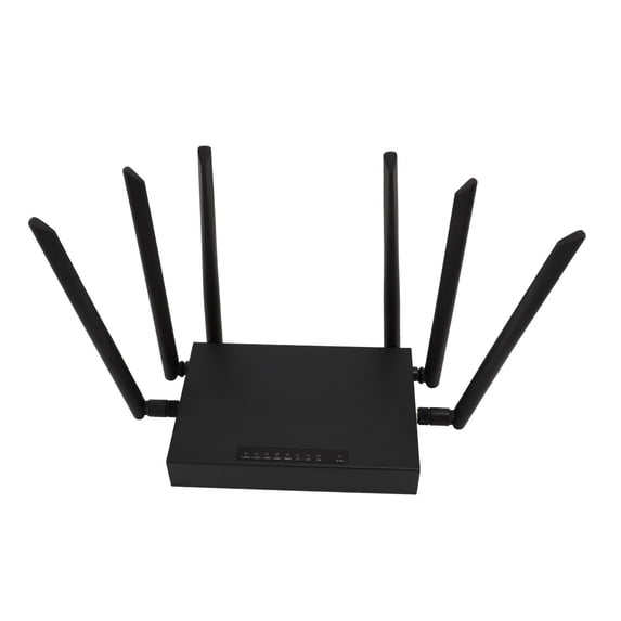Industrial 4G LTE Wireless Router, 300Mbps High-Speed Internet with 6 Antennas, 5 Network Ports, SIM Card Slot for Home & Office, US Plug