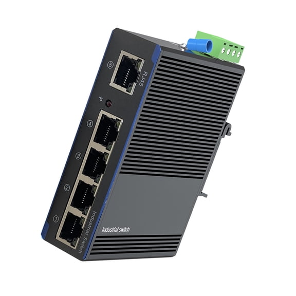Industrial 5 Port 100Mbps Industrial Switcher 1000Mbps Industry Ethernet Networking Switcher DIN Mounted Data Transfer