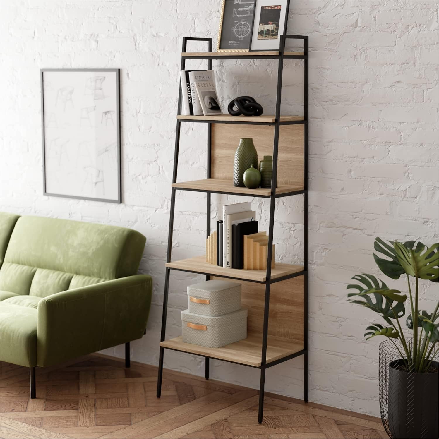 Industrial 5Tier Ladder Bookshelf 2023 Collection Industrial And