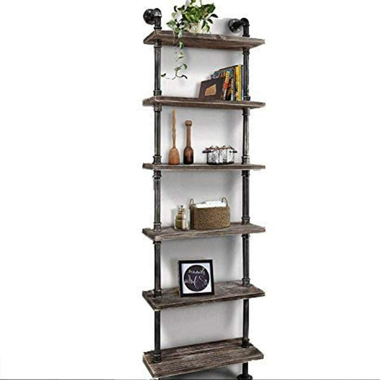 Wrought iron display shelves top