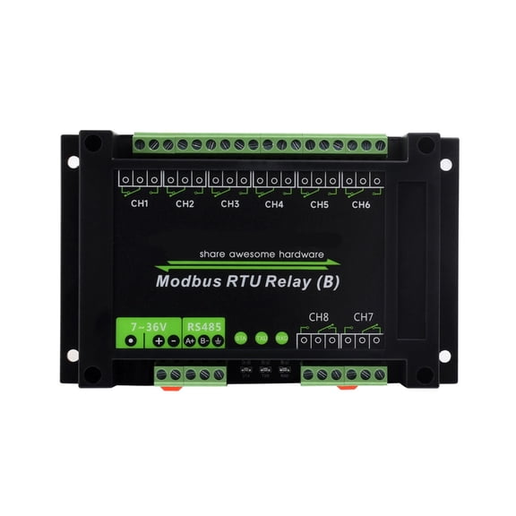 Industrial 8 Channel Relays Module with RS485 Interfaces for RTU Systems Featuring Wide Input and Size