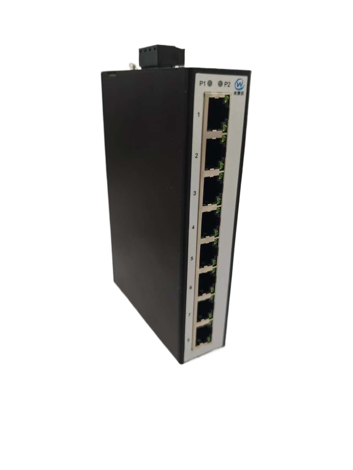 Industrial 8-Port Gigabit DIN-Rail Unmanaged Ethernet Switch AC/DC