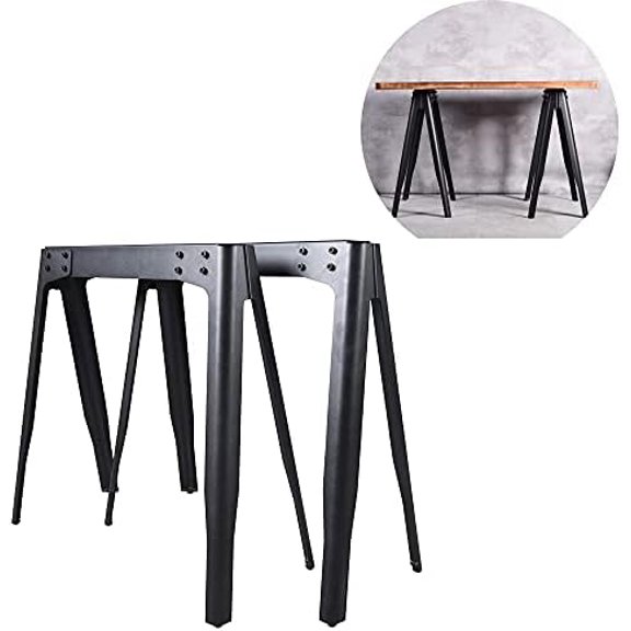Industrial A-Shaped Table Leg Bracket Black Computer Table Leg Coffee Table Legs Kitchen Dining Table Bar Desk Leg Cast Iron High Temperature Paint Rust Proof (28''H x29.5''W) 2 PCS