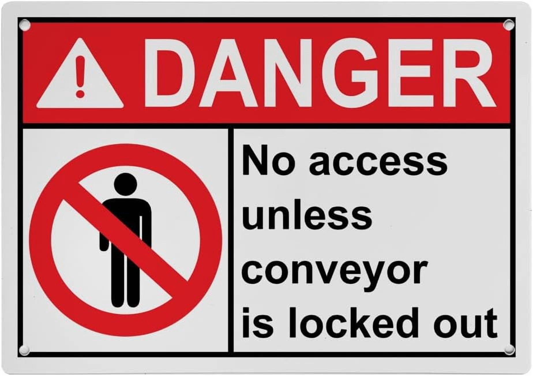 Industrial ANSI Horizontal Lockout Tagout Warning Sign - 8