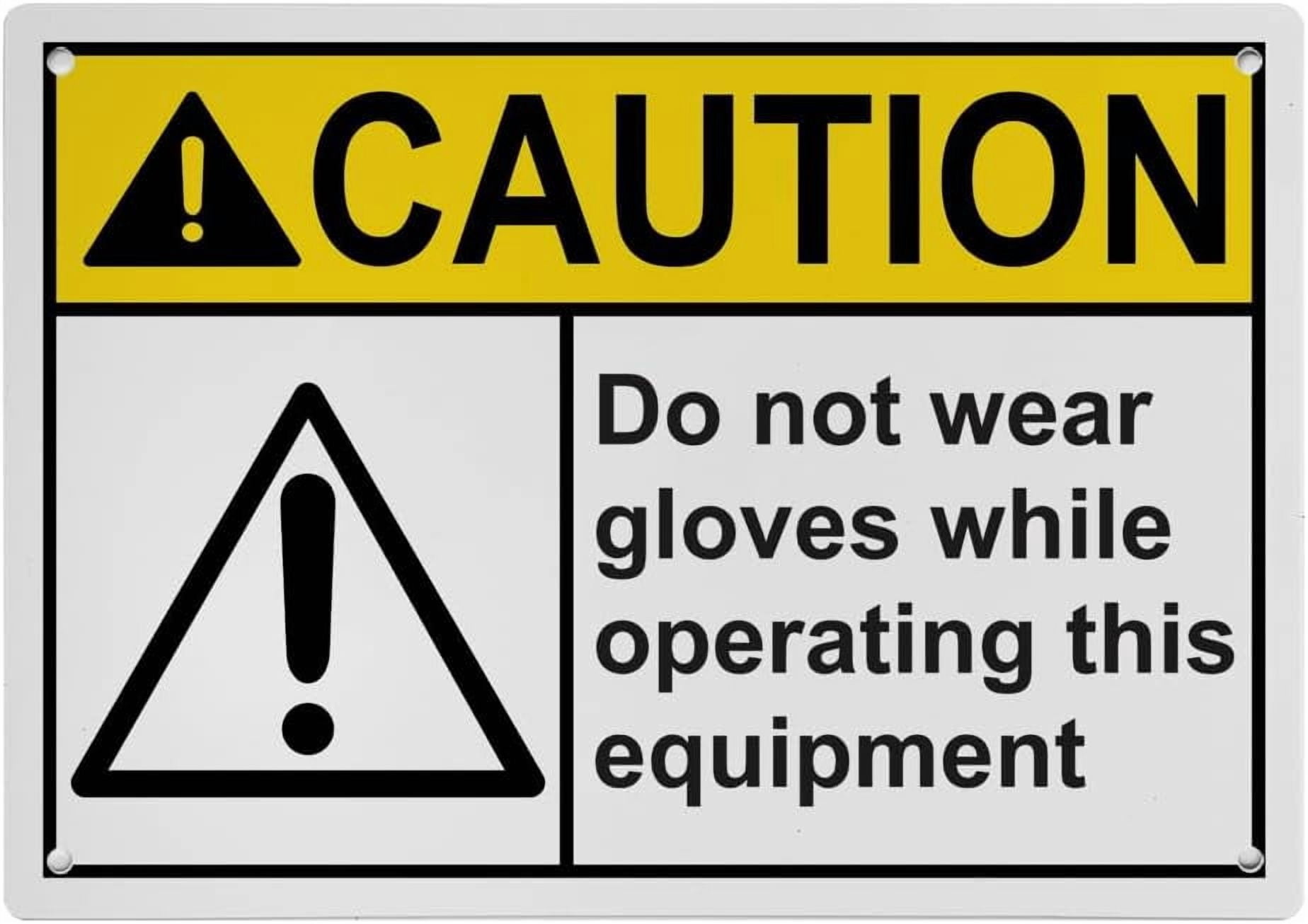 Wav Machine Operating Sign Industrial ANSI Horizontal Machine Safety Sign - 8