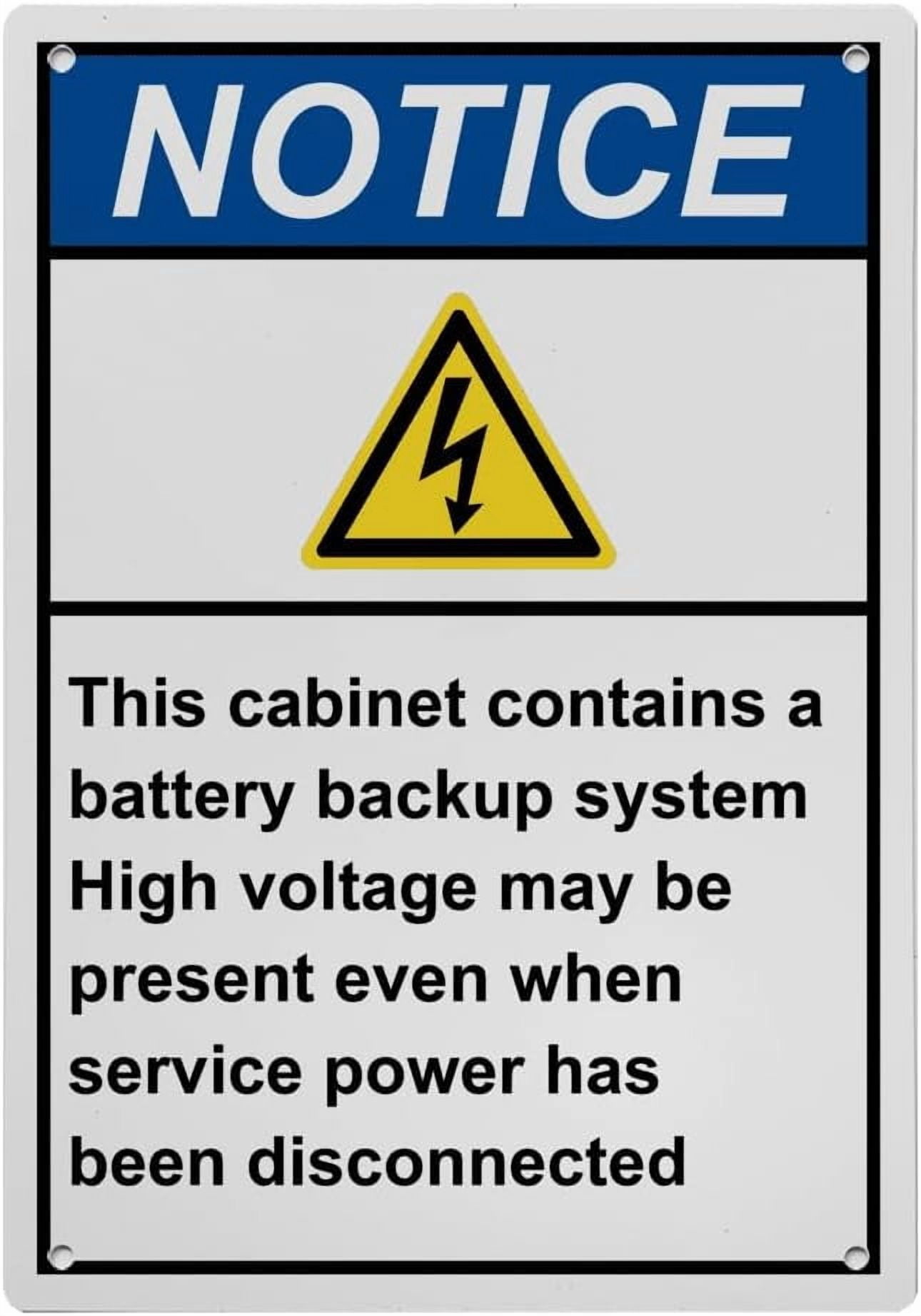 Programmable Battery Sign Industrial ANSI Vertical Battery Sign - 8