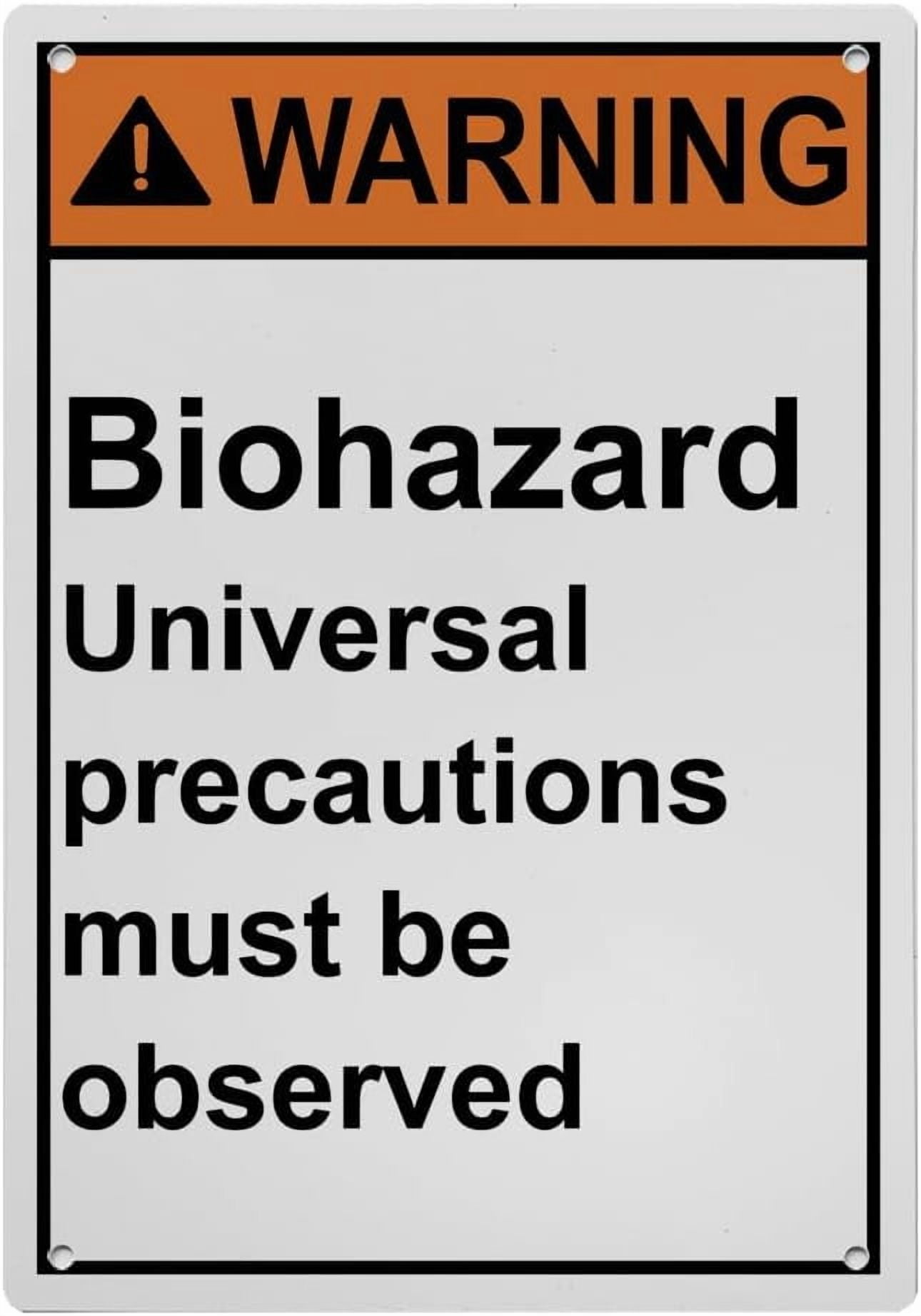 Industrial ANSI Vertical Biohazard Sign - 8