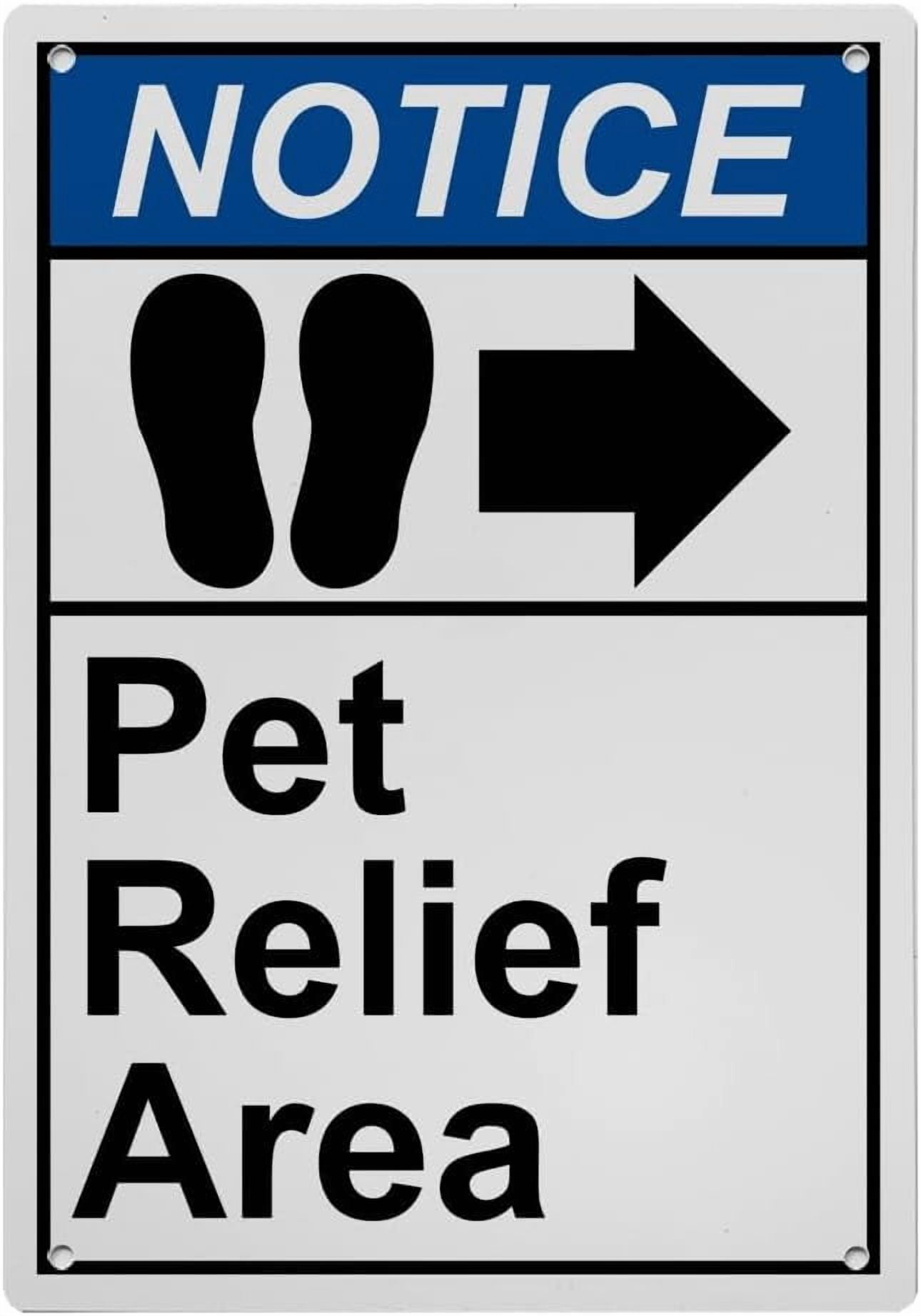 Relief Point Sign Industrial ANSI Vertical Directional Sign - 8