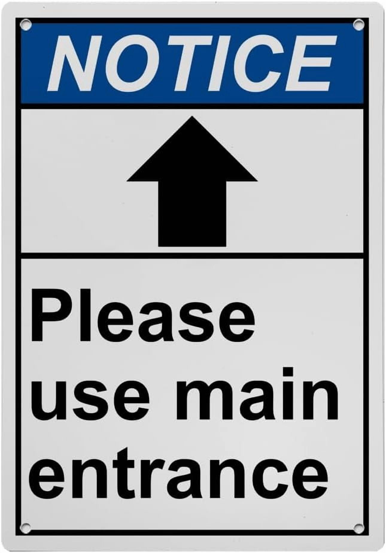 Please Use Main Industrial ANSI Vertical Directional Sign - 8