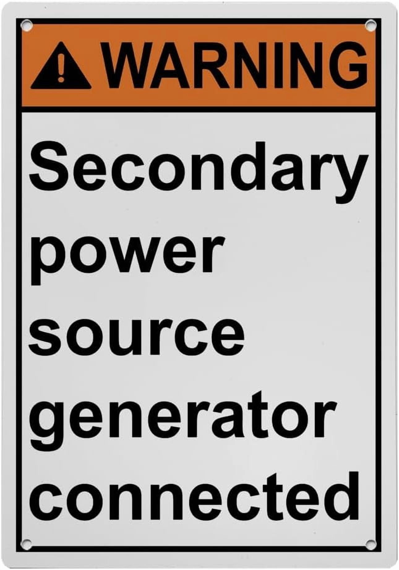 Industrial ANSI Vertical Electrical Alternative Energy Warning Sign - 8 ...