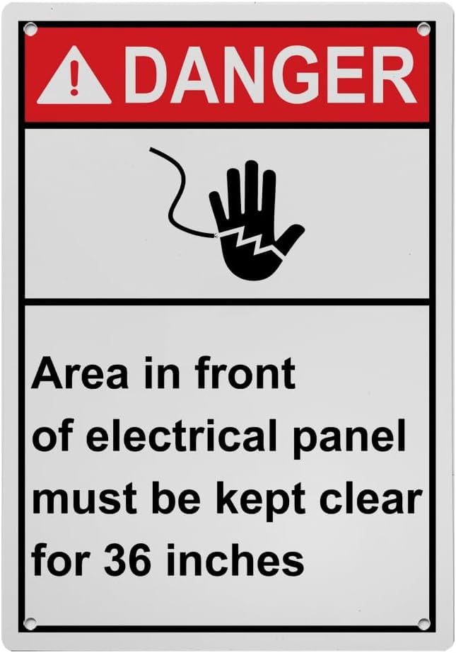 Industrial ANSI Vertical Electrical Panel Warning Sign - 8