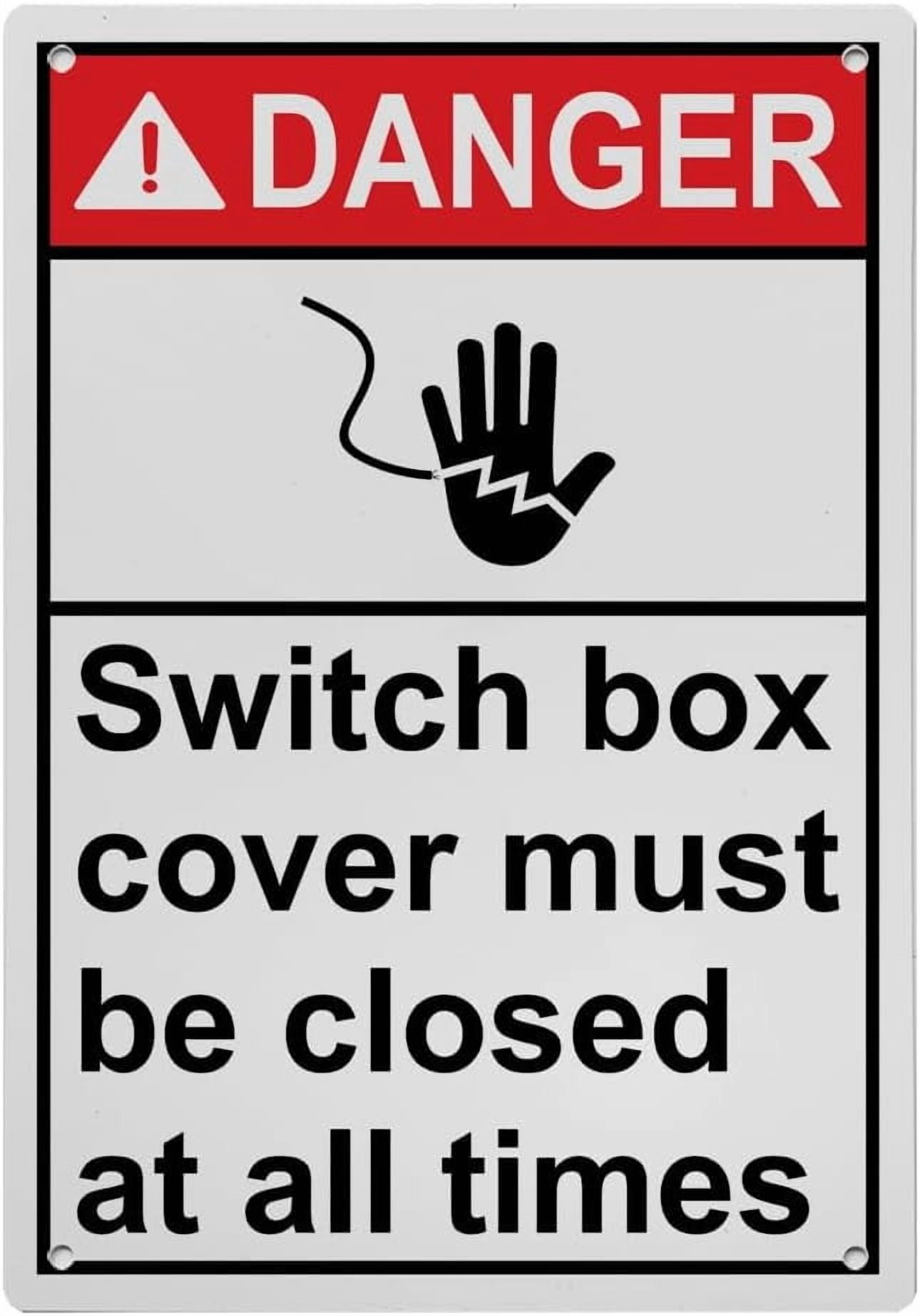 Fuse Box Warning Sign Industrial ANSI Vertical Electrical Warning Sign - 8