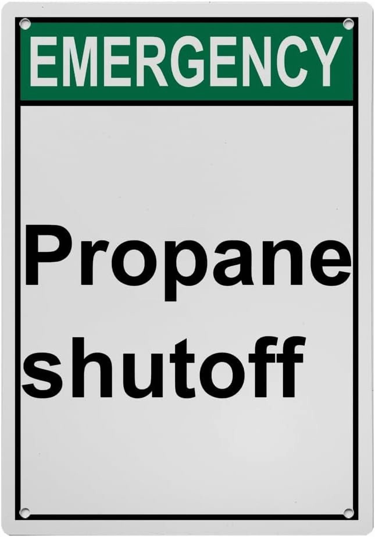 Industrial ANSI Vertical Emergency Shut Off Sign - 8