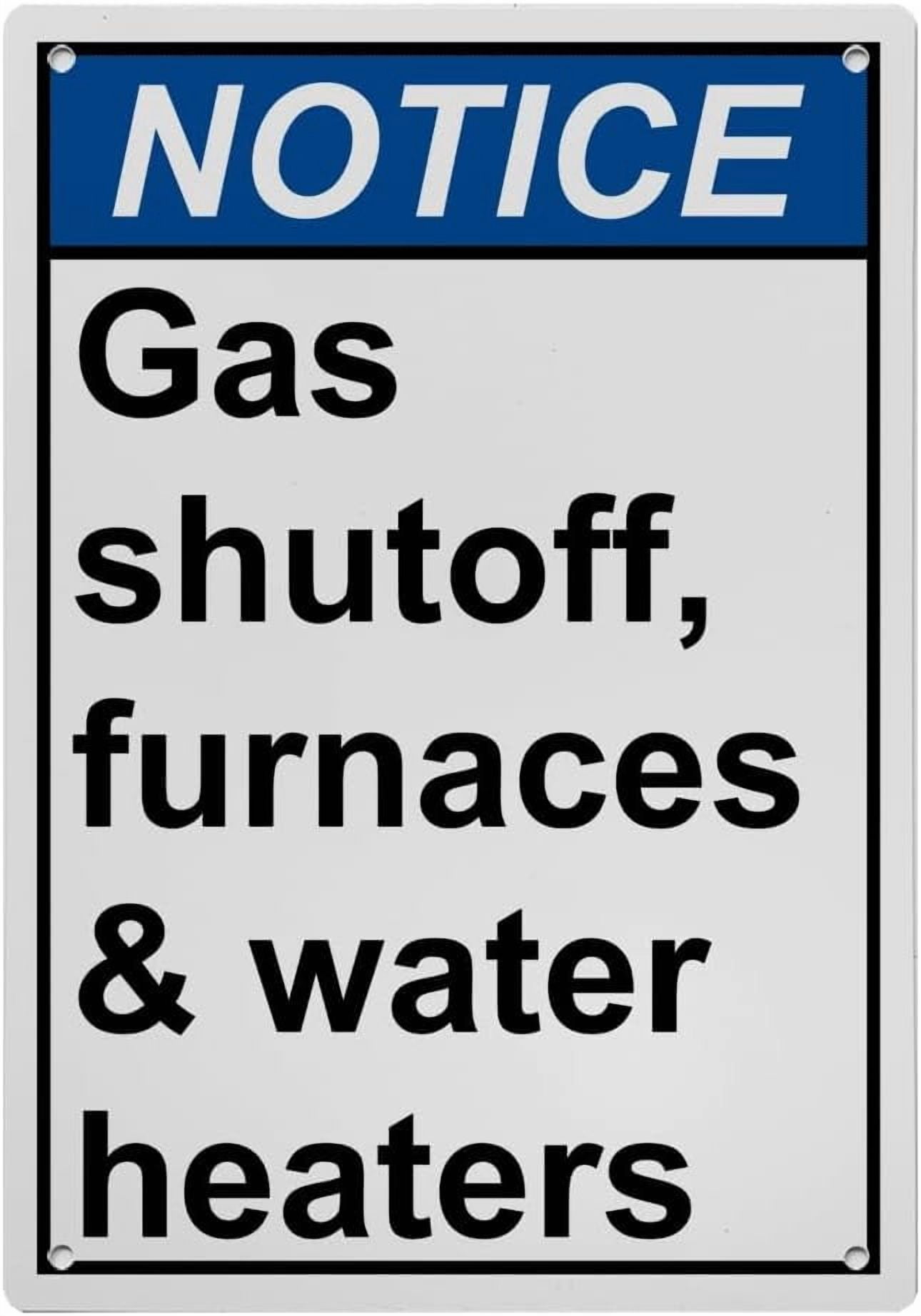 Industrial ANSI Vertical Emergency Shut Off Warning Sign - 8
