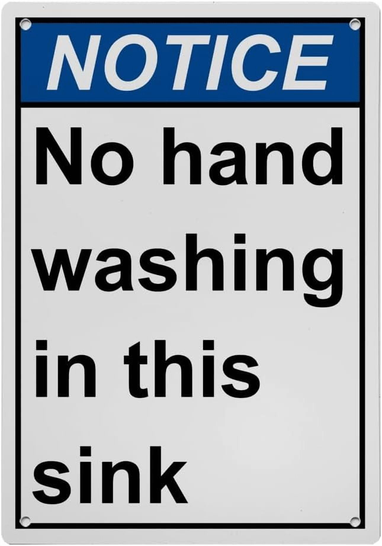 No Rinse Sign Industrial ANSI Vertical Employee Wash Hands Sign - 8