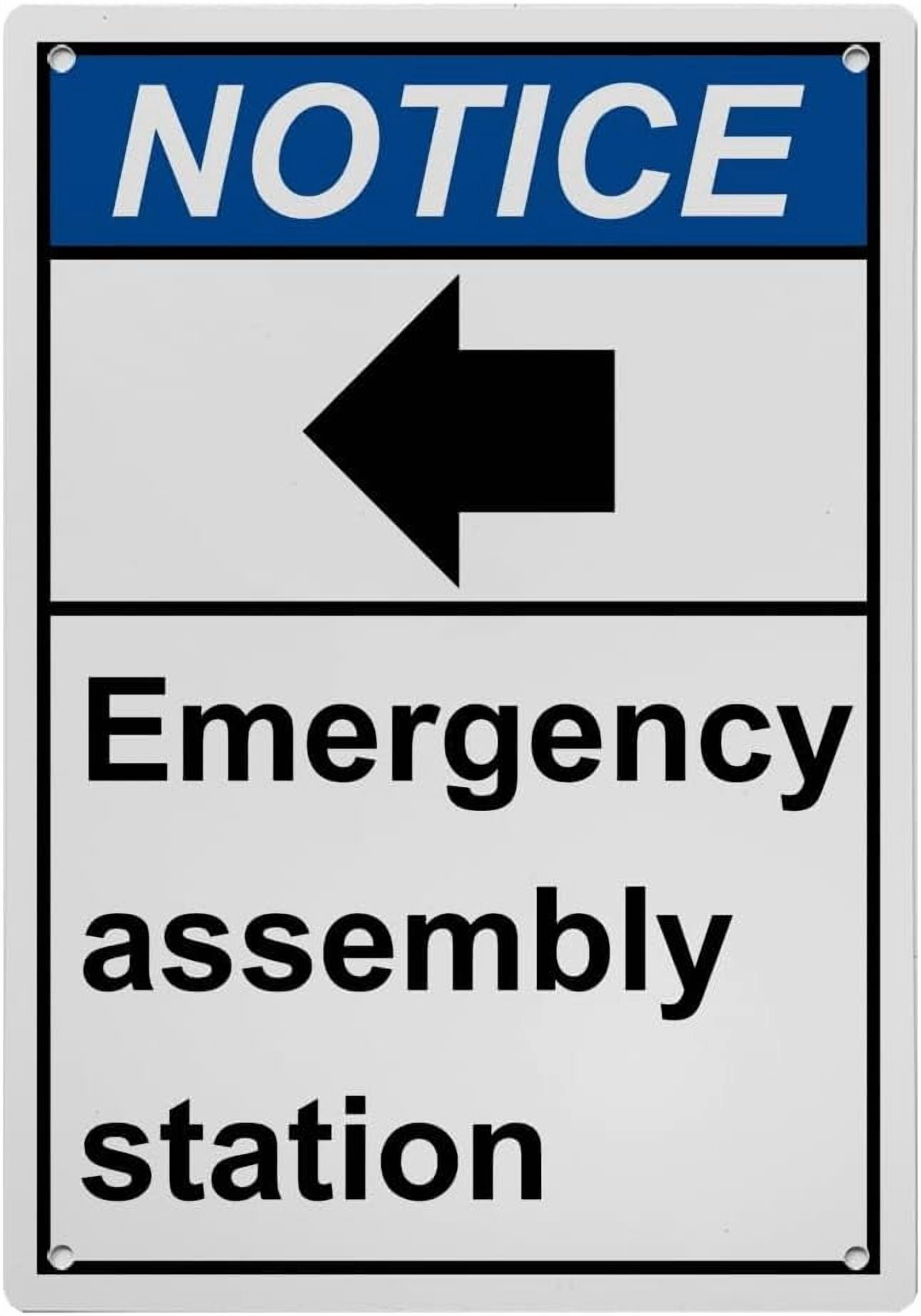 Emergency Rvp Sign Industrial ANSI Vertical Evacuation Route Sign - 8