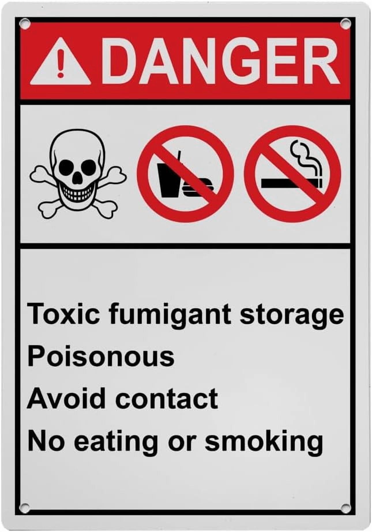 Industrial ANSI Vertical Hazardous Gas Lines Sign - 8