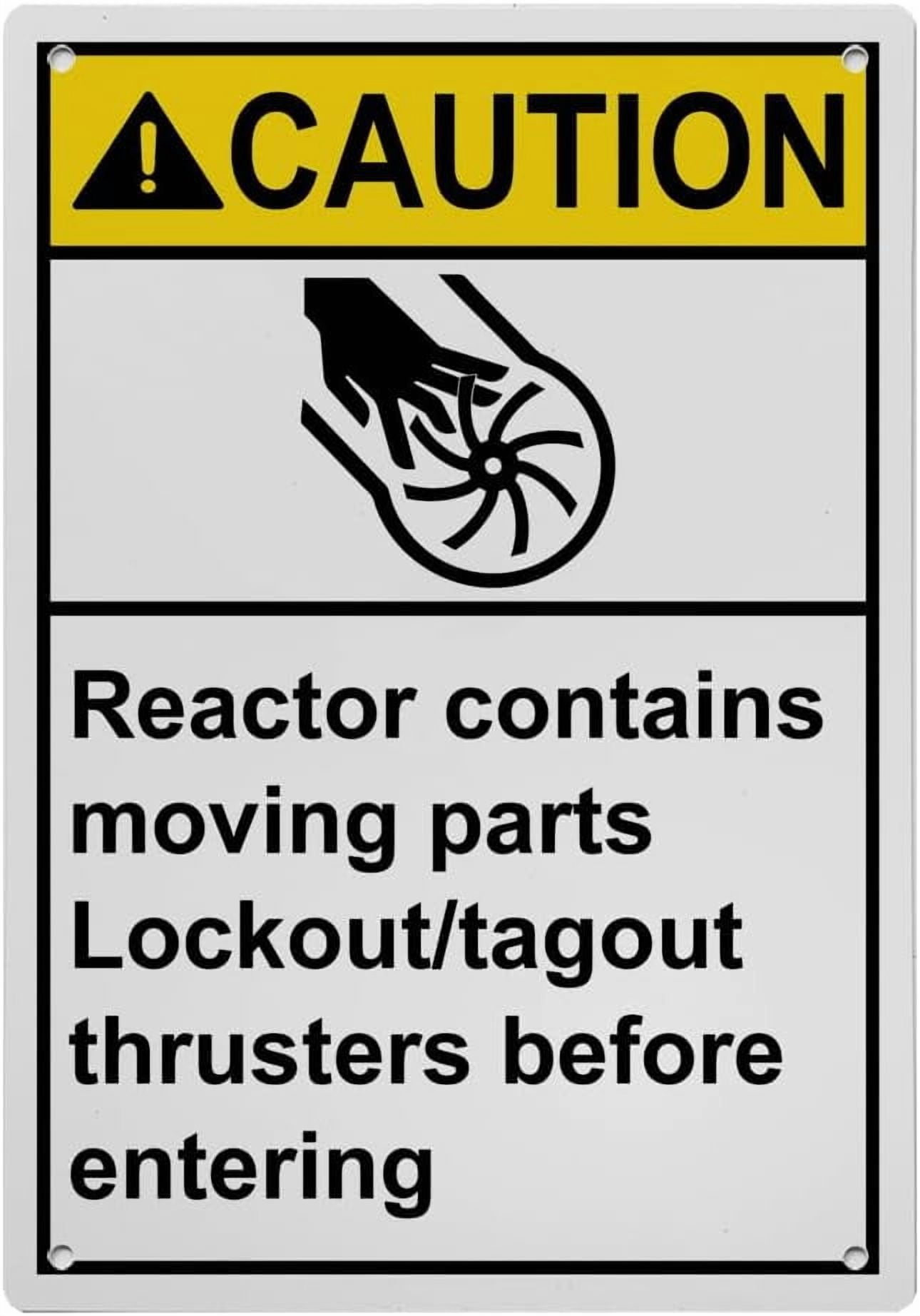 Industrial ANSI Vertical Lockout Tagout Sign - 8