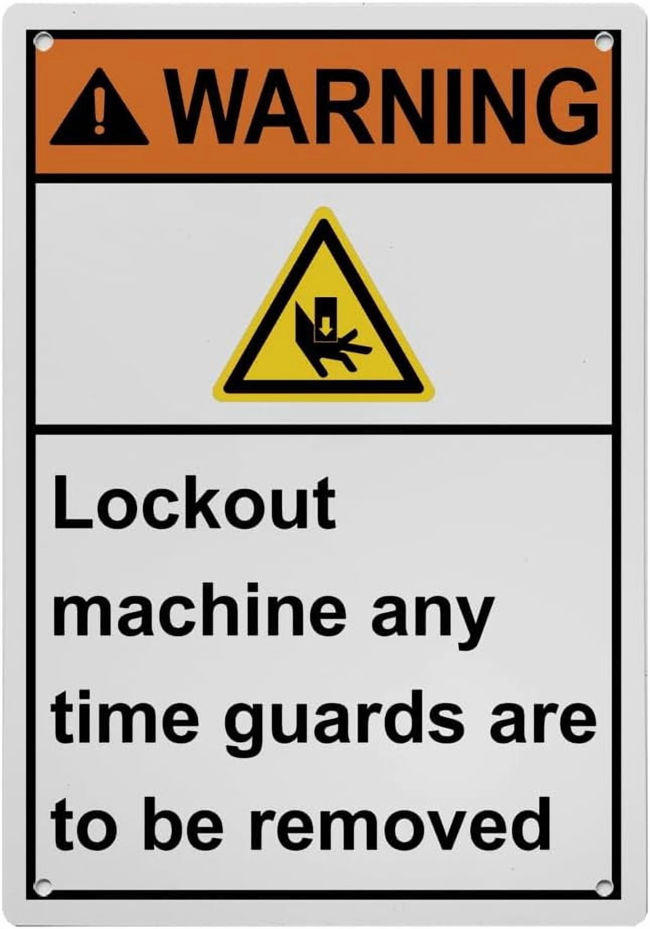 Machine Safety Sign Off Industrial ANSI Vertical Machine Safety Sign - 8