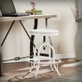 thumbnail image 1 of Industrial Adjustable Height Swiveling Stool White, 1 of 7