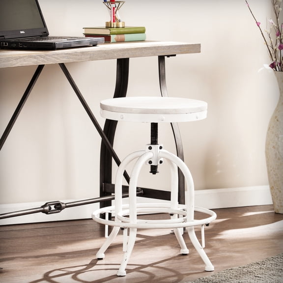 Industrial Adjustable Stool / Ideal for Rustic Decor