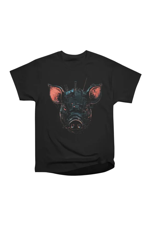 Industrial Age Pig T-Shirt Tee Gift For Him Merch For Her Apparel For Friend