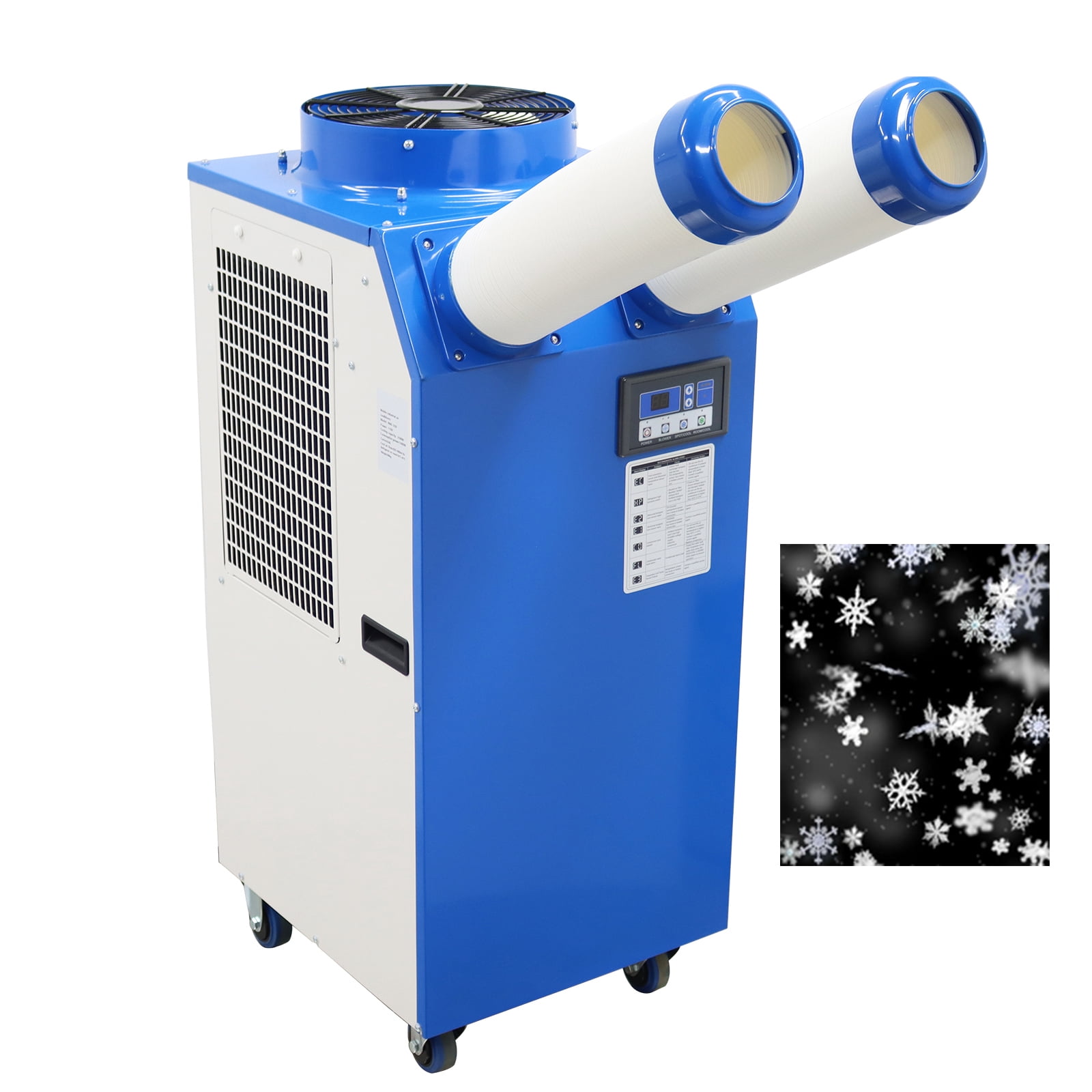 Industrial Air Conditioner Machine Indoor Blue Double Tube 60HZ 1.4KW ...