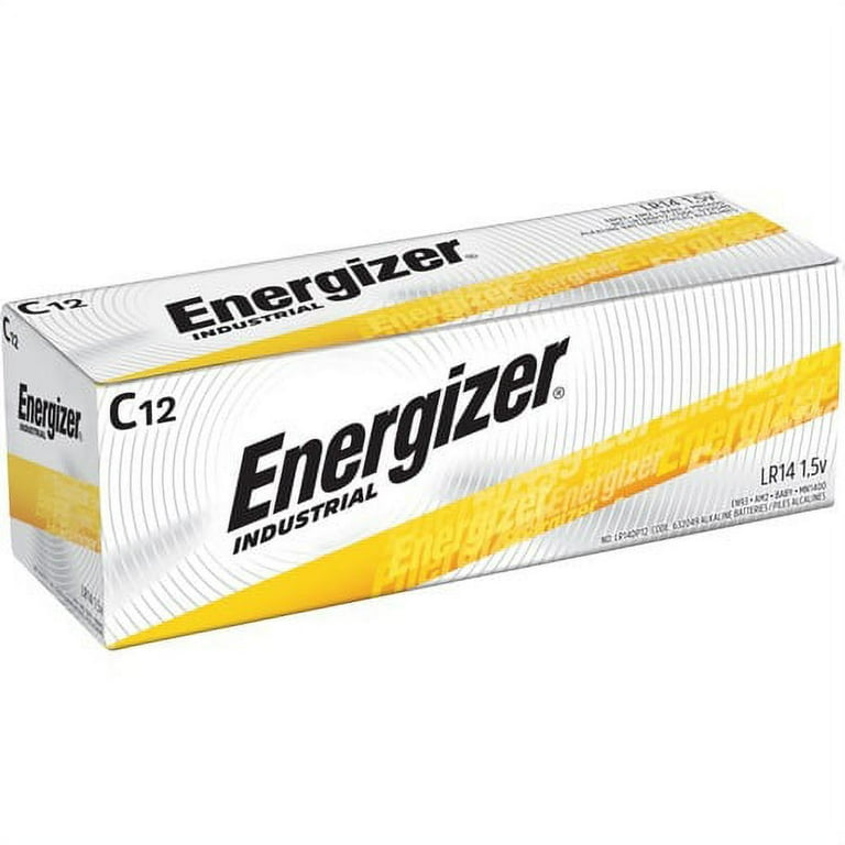 Industrial Alkaline C Batteries, 1.5 V, 12/Box Industrial Alkaline C Batteries, 1.5 V, 12/Box