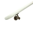 thumbnail image 1 of Industrial Aluminum 1.5 Inch Round Ada Complete Indoor/outdoor Straight Handrail Grab Bar Kit, Returns To Wall, 16 Foot Handrail, Bronze/Satin White, 1 of 4