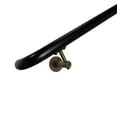 thumbnail image 1 of Industrial Aluminum 1.5 Inch Round Ada Complete Indoor/outdoor Straight Handrail Grab Bar Kit, Returns To Wall, 5 Foot Handrail, Bronze/Black, 1 of 4