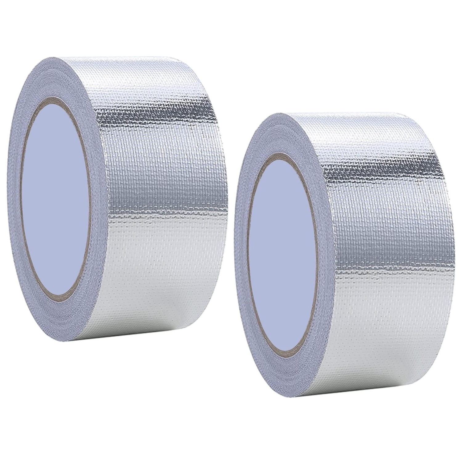 Industrial Aluminum Foil Duct Tape 2 Rolls Heavy Duty High Temp Fireproof Tape Fiberglass Reinforced Adhesive Tape for Pipe Insulation Industrial Repairs 2 in x 65 ft x 2 Rolls,Topboutique