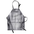 thumbnail image 1 of Industrial Apron Steel Panels Industrial Wall Theme Aluminum Background Futuristic Engineering Print, Unisex Kitchen Bib Apron with Adjustable Neck for Cooking Baking Gardening, Silver, by Ambesonne, 1 of 3