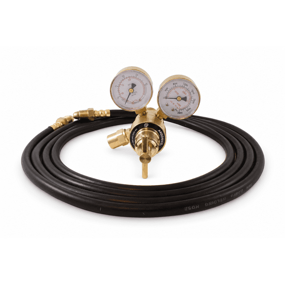 Industrial Argon Regulator/Flowmeter Gauges for MIG and TIG Welders + 5 Feet Hose - SÜA