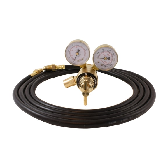 Industrial Argon Regulator/Flowmeter Gauges for MIG and TIG Welders + 5 Feet Hose - SÜA