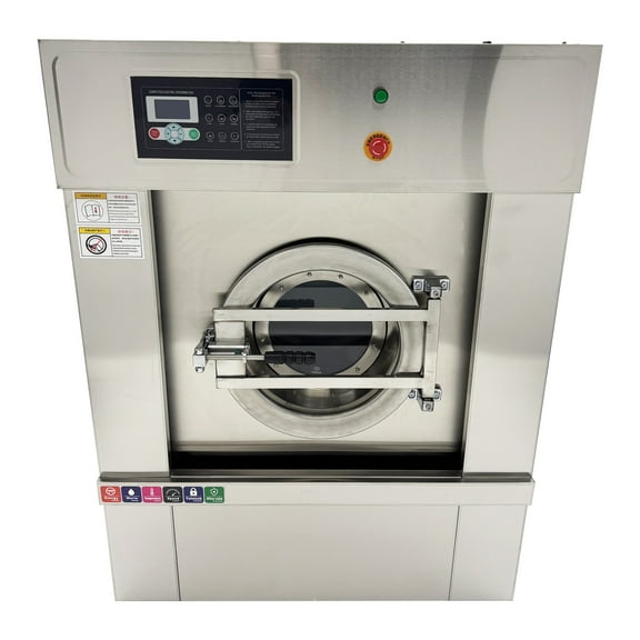 Industrial Automatic Laundry Washing Machine Commercial Washer Smart Water Recycling 33LBS Capacity Dry Clothes 220V 1PH