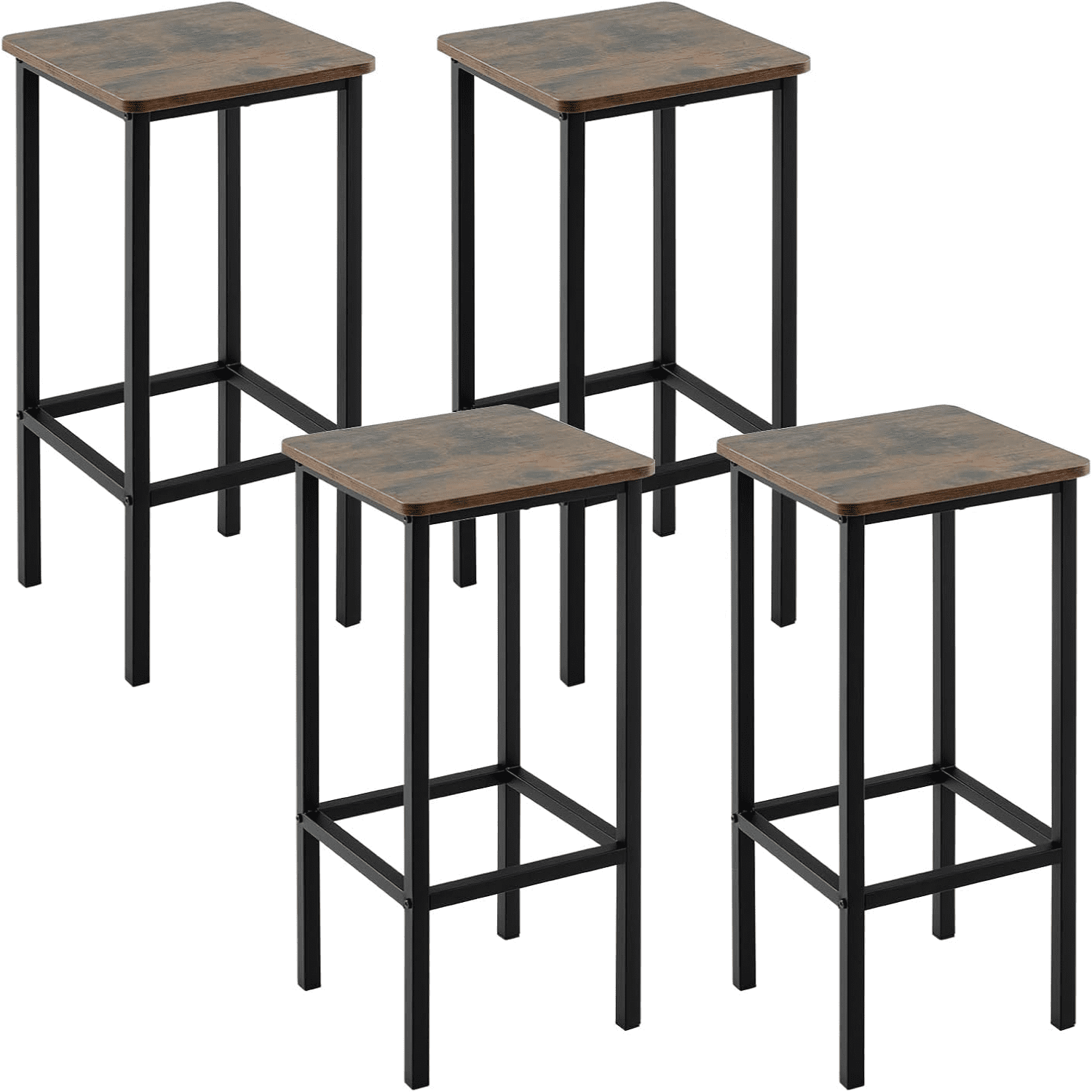 Industrial Bar Stools 28" Backless Counter Height Bar Stools Kitchen