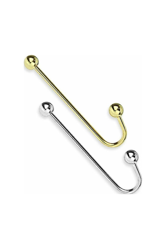 Industrial Barbell Cane Folded Surgical Steel 14 Gauge 1 1/2" 38 mm - Sold Each