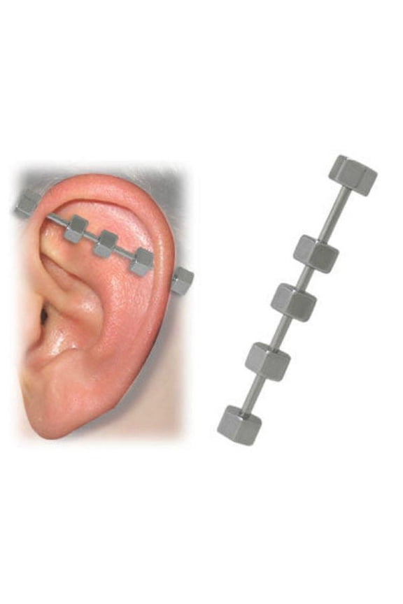 Industrial Barbell Cartilage 14G with Bolts Design