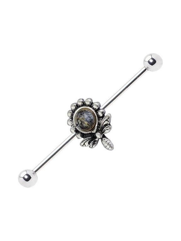 Industrial Barbell Surgical Steel 14G 38mm Ear Cartilage Ring Piercing Jewelry