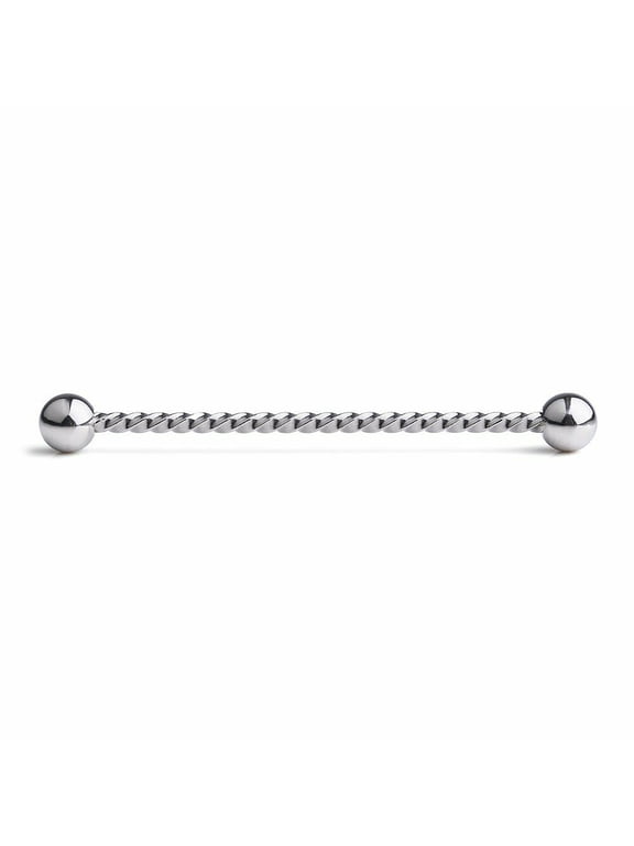 Industrial Barbell with Braided Design Anodized Surgical Steel 14G Sold Each