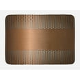 thumbnail image 1 of Industrial Bath Mat, Perforated Grid Plate Steel with Dots Illustration Futuristic Technology Theme, Non-Slip Plush Mat Bathroom Kitchen Laundry Room Decor, 29.5 X 17.5 Inches, Ombre Bronze, Ambesonne, 1 of 2