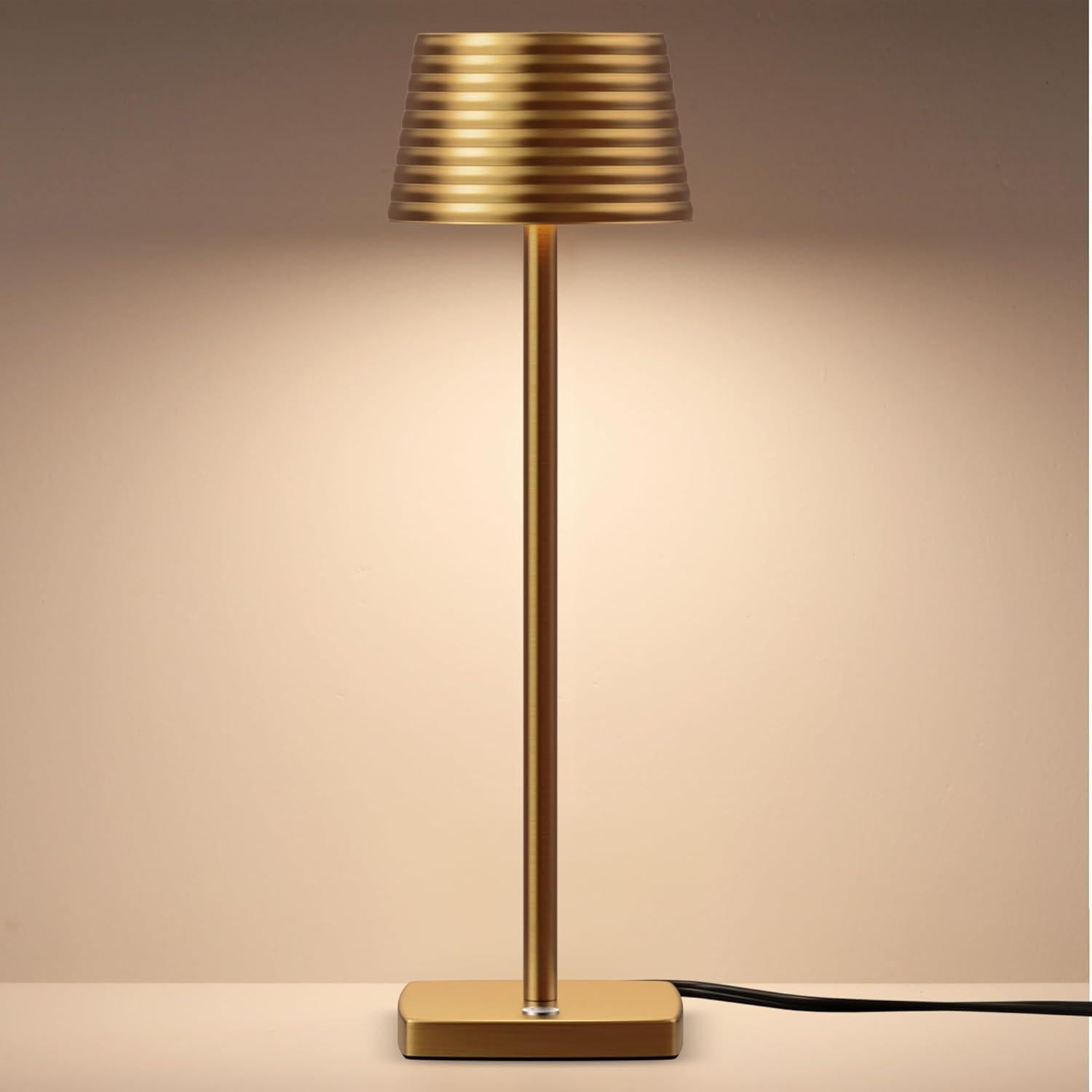 Industrial Bedside Table Lamp - 2 Level Brightness Dimmable LED Modern