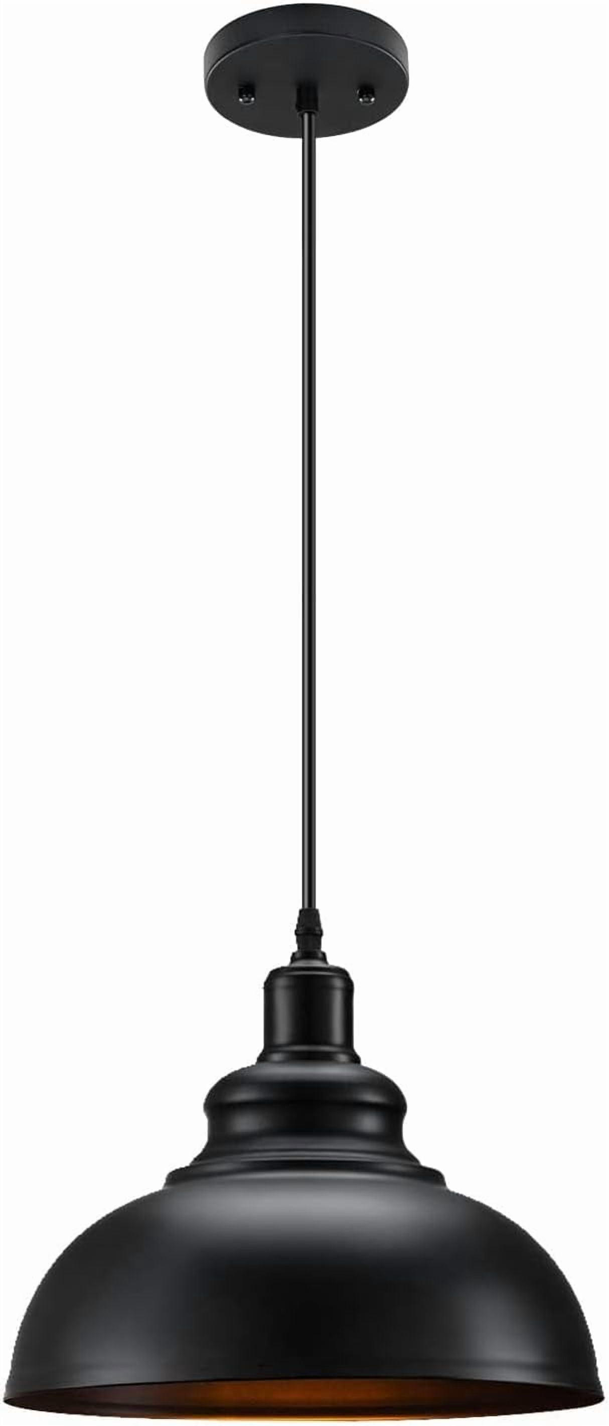 Industrial Black Pendant Barn Light Fixture with 39in Adjustable Cord Hanging Light Fixture Ceiling Light Fixture for Kitchen, Barn, Dining Room, Sink
