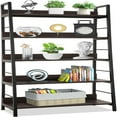 Industrial Bookshelf Ladder 5 Tier Large Floor Freestanding Rack
