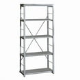 thumbnail image 1 of Industrial Bookshelf with 4 Shelves & Open Metal Frame - Silver & Gray - 54 x 9 x 24 in., 1 of 1