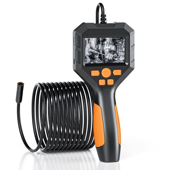 Industrial Borescope, Digital Borescope Inspection Camera 1080P HD with Waterproof Camera 8mm IP67, Channel Camera with 2.8 IPS Screen, Semi Rigid Cable 16.5FT.