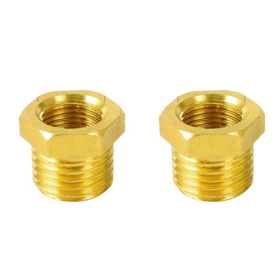 Industrial Brass Air Adapter Hexagonal Socket Threaded Pipe Fitting High Pressure Sealing Multiple Sizes